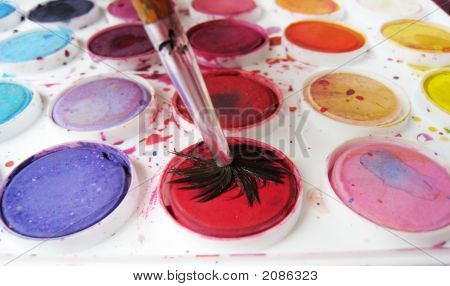 Paintbox og pensel