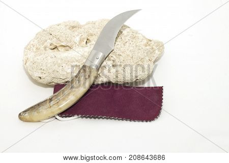 typical Sardinian knife for fungi typical Sardinian knife for fungi