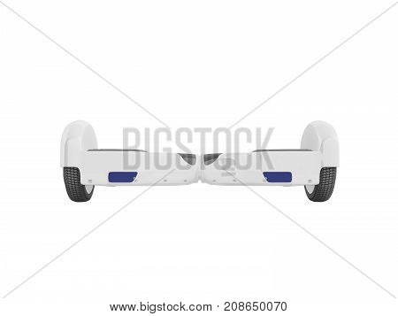 Gyroboard White Front 3D Render On White Background No Shadow