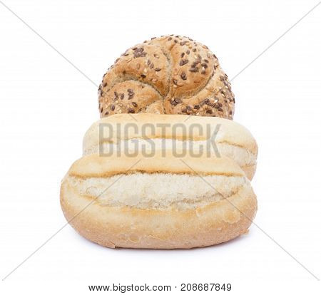 French bun isolated on a white background