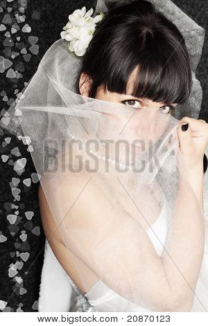 Mariée elle couvrait le visage