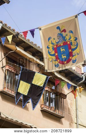 traditional medieval festival in the streets of Alcala de Henares, Madrid Spain