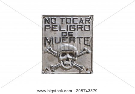 Danger of death, spanish old metal signal