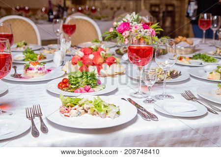 Photo of feast - tablewear and meal, interior photo