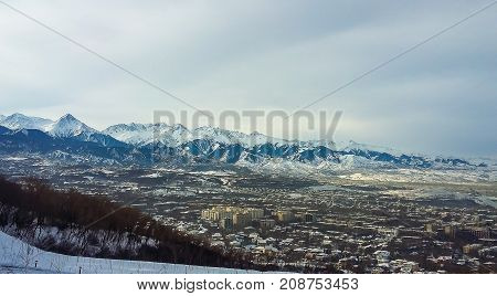The view of Almaty from Kok-Tobe hill