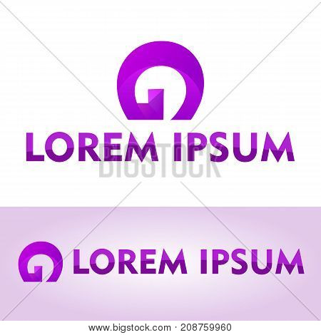 Letter G <Logo Concept, Icon, Font, Purple