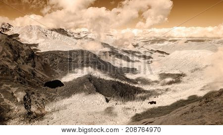 Mountain Panorama View From Volovec In Slovakia