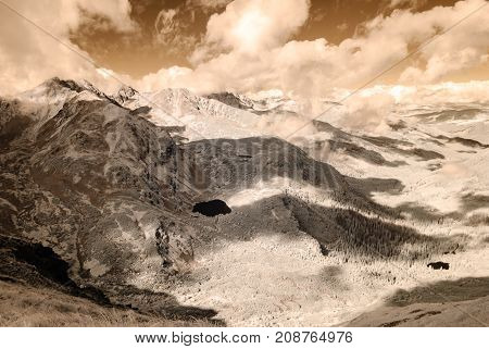 Mountain Panorama View From Volovec In Slovakia