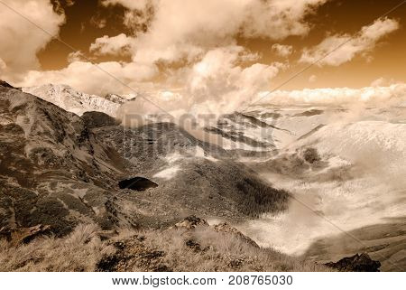 Mountain Panorama View From Volovec In Slovakia