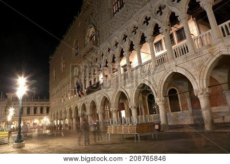 The Doges Building Also Called Ducal Palce  In Venice Italy