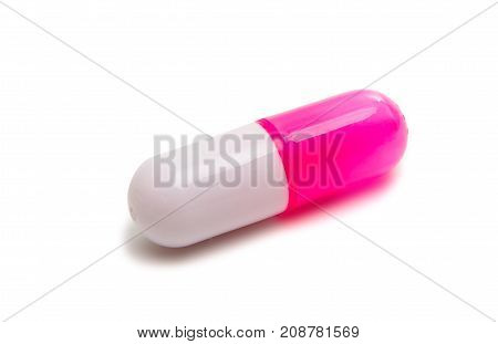 capsules macro concept isolated on white background