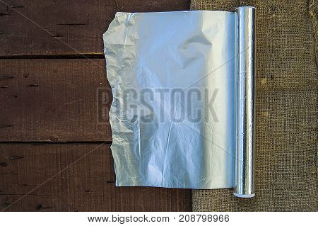 kitchen tools and utensils, aluminum foil used in kitchen, aluminum foil pictures in different concepts,