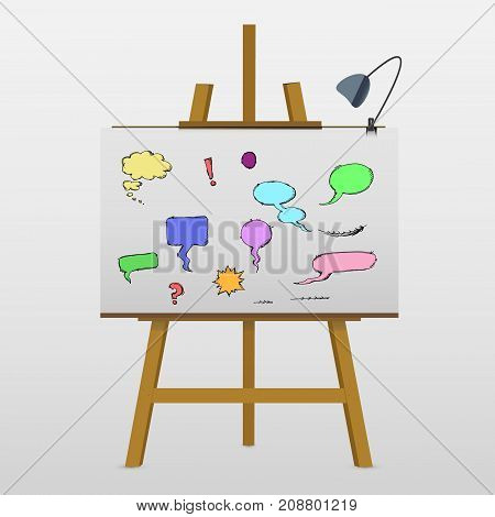 Set Of Comic Bubbles And Elements