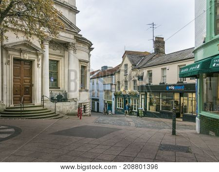 NORWICH, NORFOLK, 4TH OCTOBER 2017 - Bedford Street in Norwich Lanes Norfolk UK