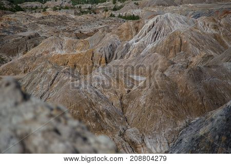 Amazing kaoline china stone abandoned quarry open pit mine