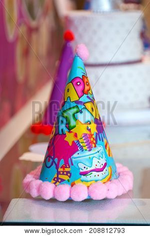 Blue and Colorful Party Hats for Party