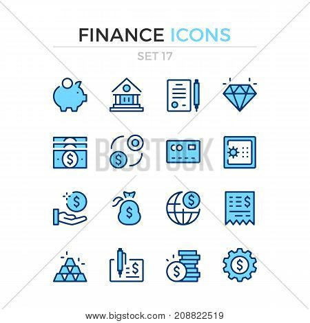 Finance icons. Vector line icons set. Premium quality. Simple thin line design. Modern outline symbols, pictograms