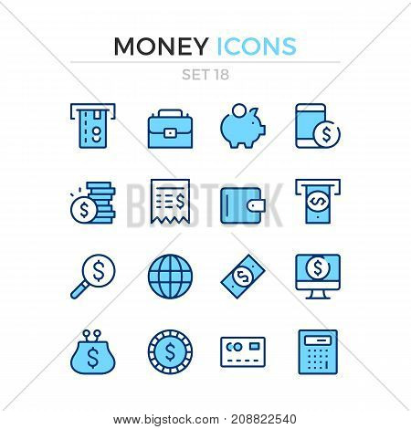 Money icons. Vector line icons set. Premium quality. Simple thin line design. Modern outline symbols, pictograms