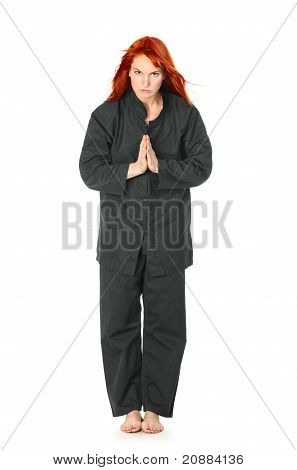 Wushu Frau Grüße