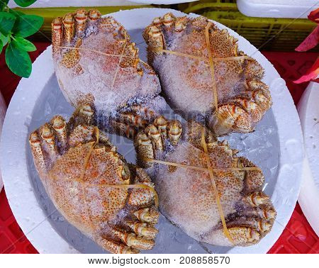 Crab At Asaichi Market In Hakodate, Japan