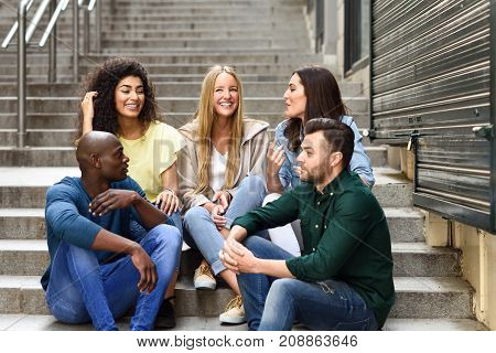 Group Of Friends Having Fun Together Outdoors