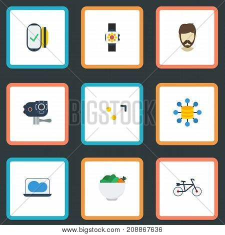 Flat Icons Payment, Laptop, Arrow And Other Vector Elements