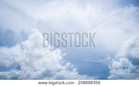 Blue background with clouds very bright beautiful is the most beautiful sky. Can be used as a background.