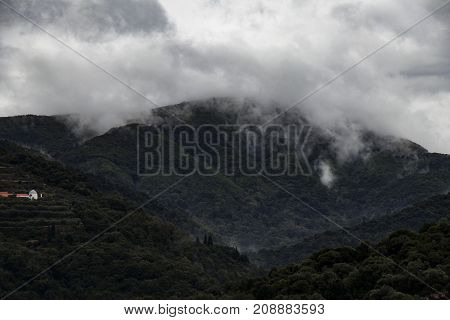Mountains of Greece. Mount Athos . October  Autumn