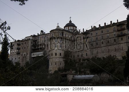 Mountains of Greece. Mount Athos . October Autumn