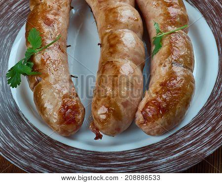 bumbar - Armenian lamb sausage , close up