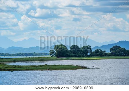 Parakrama Samudra is lake near Polonnaruwa, Sri Lanka