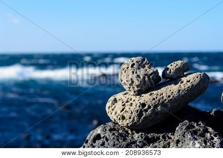 Stones pyramid symbolizing stability zen harmony balance