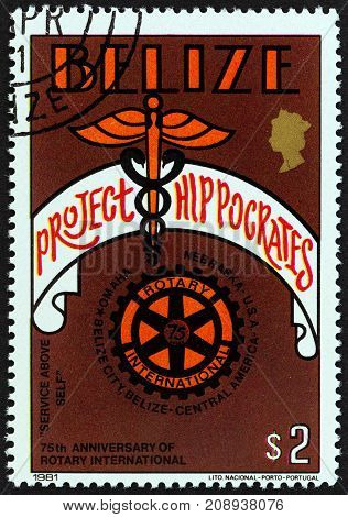 BELIZE - CIRCA 1981: A stamp printed in Belize from the 
