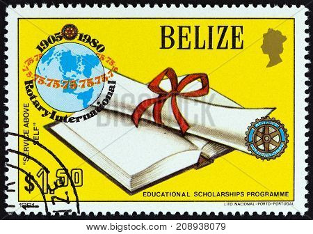 BELIZE - CIRCA 1981: A stamp printed in Belize from the 