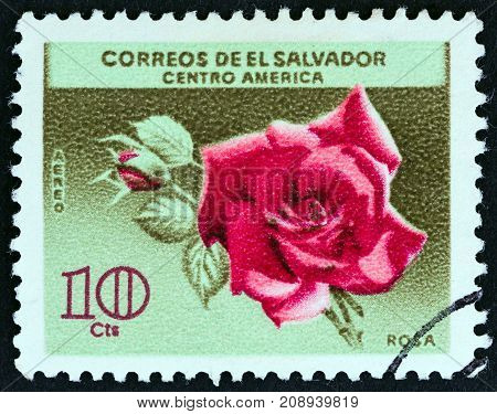 EL SALVADOR - CIRCA 1965: A stamp printed in El Salvador from the 