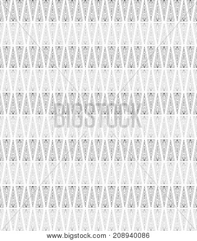 Abstract Geometrical Ornament Triangle Seamless Pattern Vector