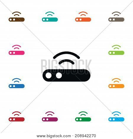 Modem Vector Element Can Be Used For Modem, Connection, Wifi Design Concept.  Isolated Connection Icon.