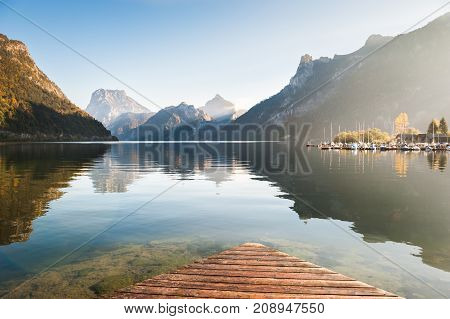 Traunsee Lake In Austrian Alps