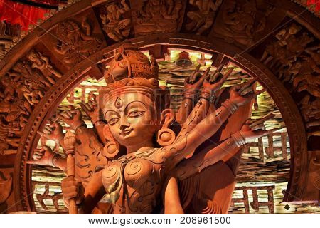 Durga Idol in Kolkata is a artistic creative presentation of Durga Idol.