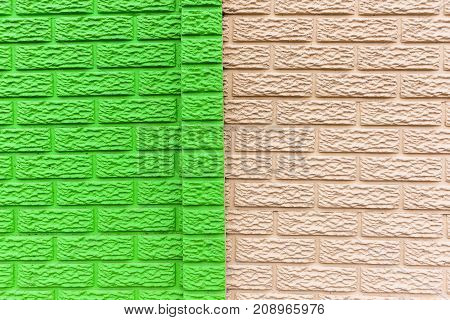 Wall Green Biege Background