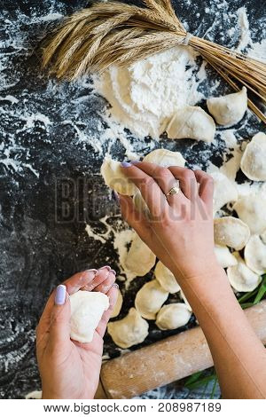 Culinary cooking kitchen handmade preparation restaurant food background