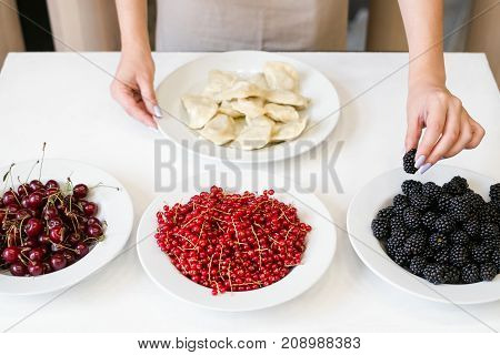 Serving culinary farming food vegan fresh fruit kitchen countryside handmade eco background