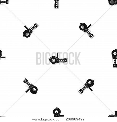 Circular saw pattern repeat seamless in black color for any design. Vector geometric illustration