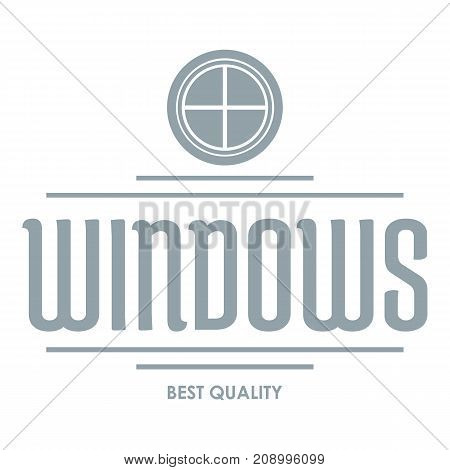 Interior logo. Gray monochrome illustration of interior vector logo for web