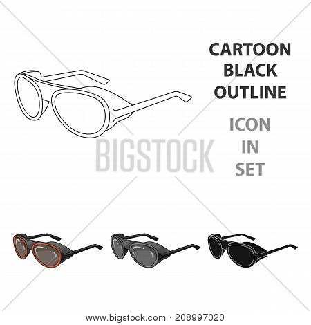 Protective glasses.Mountaineering single icon in cartoon style vector symbol stock illustration .