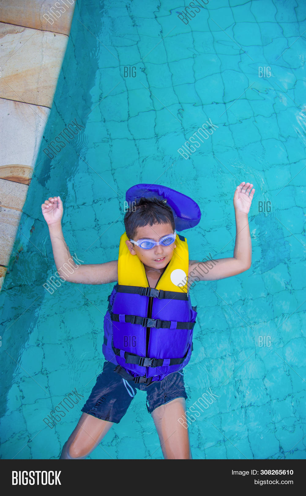 Boy Swimming Life Vest Image & Photo (Free Trial) Bigstock