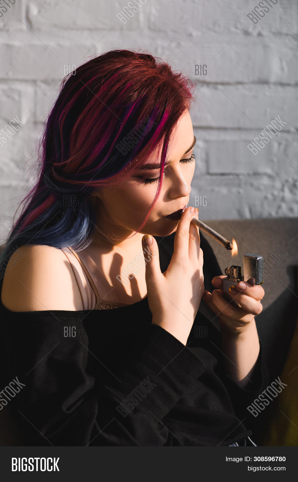 Girl Smoking Joint Telegraph