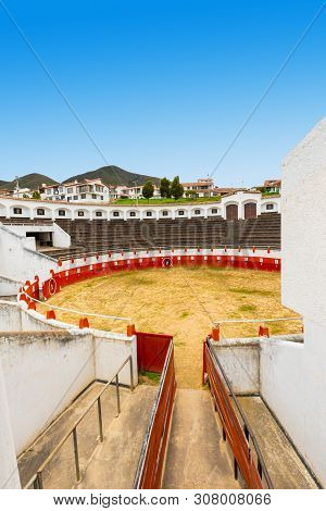Guatavita,  Colombia June 16 Bulls Ring Named Colombia Square In Guatavita Village. It Was Built In 