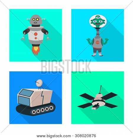 Isolated Object Of Science And Cosmic Sign. Set Of Science And Technology Stock Vector Illustration.