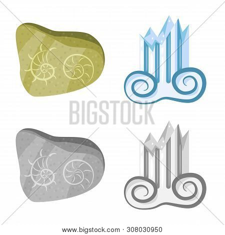Isolated Object Of Story And Items Sign. Set Of Story And Attributes Stock Symbol For Web.